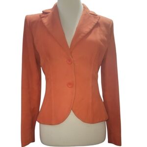 Identify Orange suede leather Jacket blazer xs